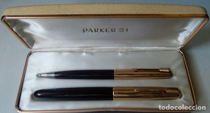 Plumas estilogr&aacute;ficas antiguas: Parker 51 pluma y lapiz - Foto 2