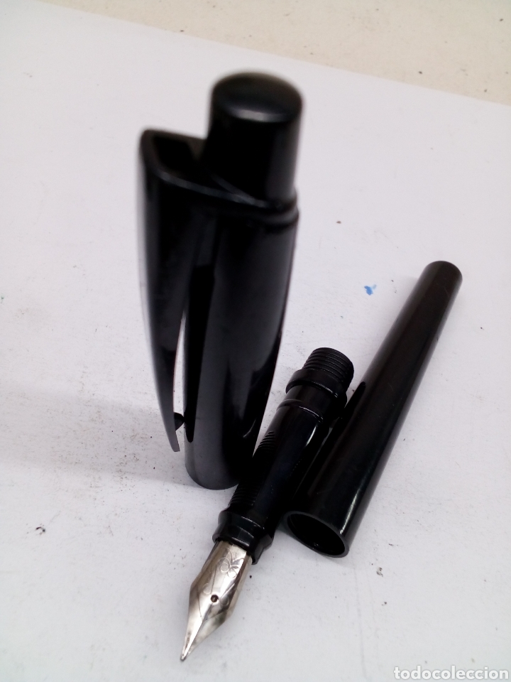 Plumas estilogr&aacute;ficas antiguas: Pluma lacado negro nueva - Foto 1
