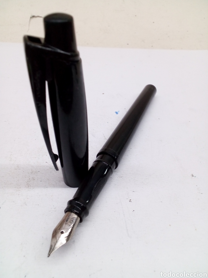 Plumas estilogr&aacute;ficas antiguas: Pluma lacado negro nueva - Foto 4