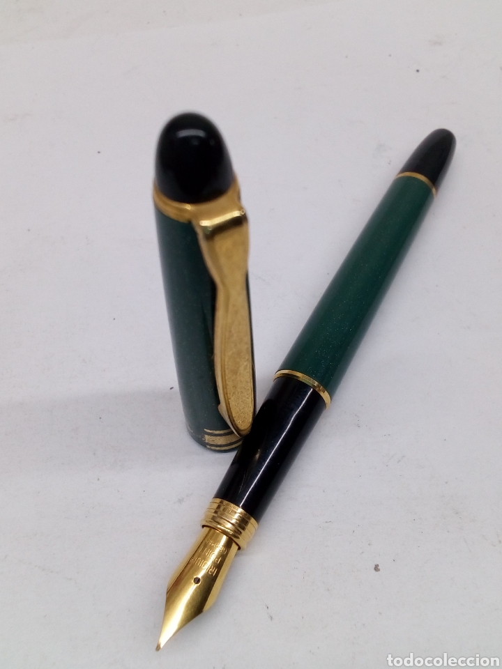 Plumas estilogr&aacute;ficas antiguas: Pluma Plenitude lacado verde - Foto 3