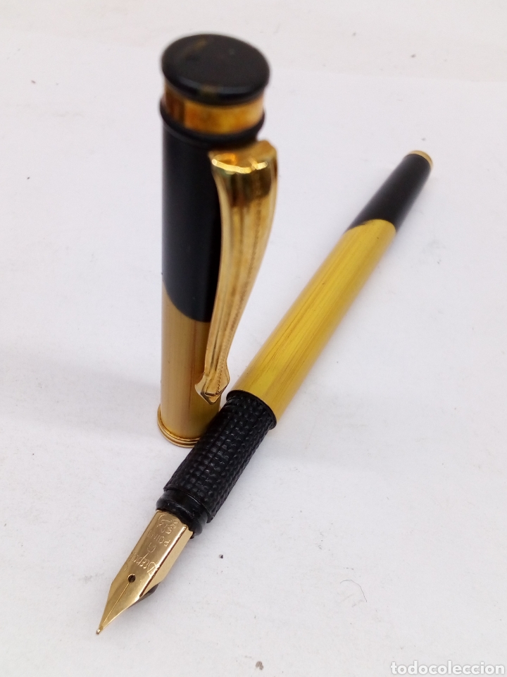 Plumas estilogr&aacute;ficas antiguas: Pluma Deepak lacado tipo madera - Foto 1
