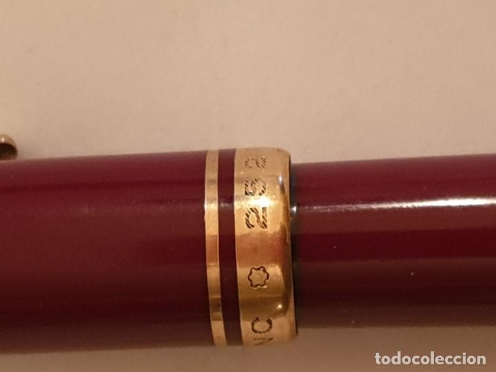 Plumas estilogr&aacute;ficas antiguas: Pluma Montblanc Bourdeos 252 . DIFICIL - Foto 5