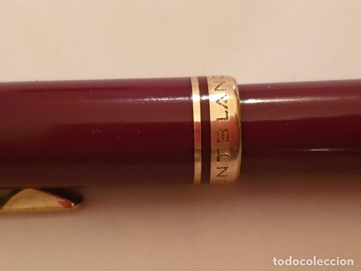 Plumas estilogr&aacute;ficas antiguas: Pluma Montblanc Bourdeos 252 . DIFICIL - Foto 6