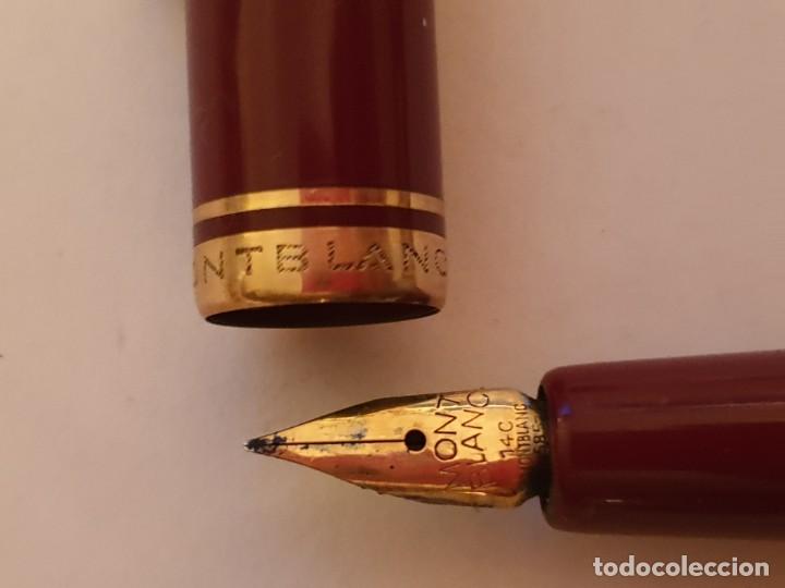 Plumas estilogr&aacute;ficas antiguas: Pluma Montblanc Bourdeos 252 . DIFICIL - Foto 7