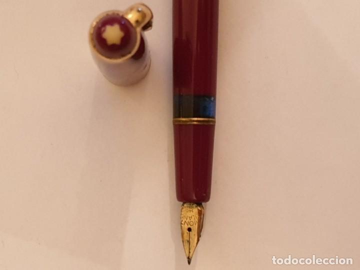 Plumas estilogr&aacute;ficas antiguas: Pluma Montblanc Bourdeos 252 . DIFICIL - Foto 8