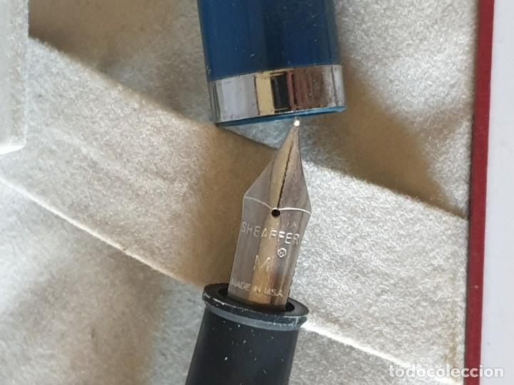 Plumas estilogr&aacute;ficas antiguas: PLUMA SHEAFFER  AZUL - Foto 1