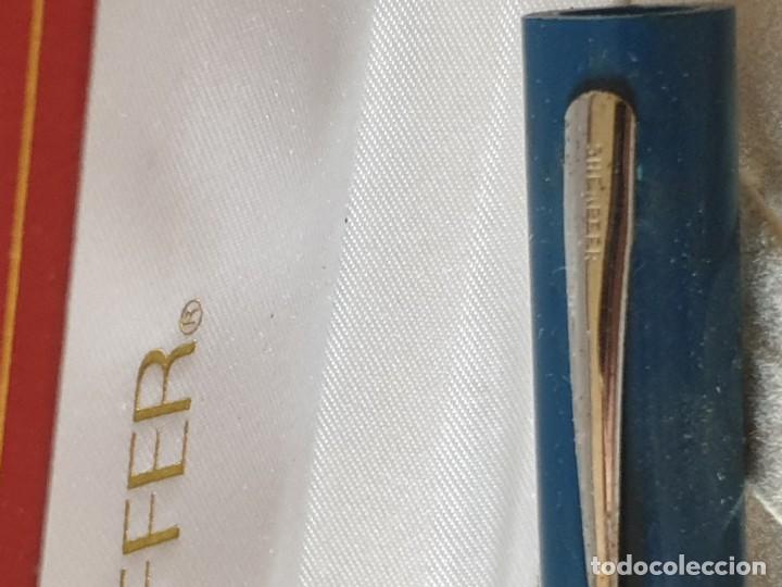 Plumas estilogr&aacute;ficas antiguas: PLUMA SHEAFFER  AZUL - Foto 5