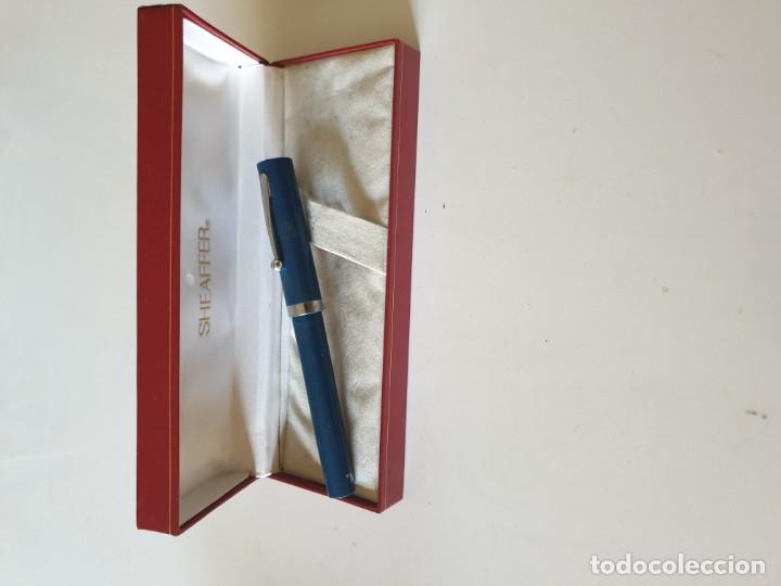 Plumas estilogr&aacute;ficas antiguas: PLUMA SHEAFFER  AZUL - Foto 6