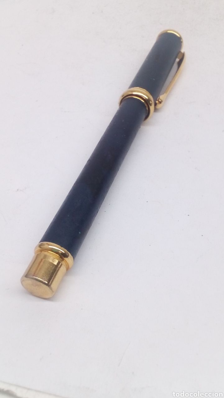 Penne stilografiche antiche: Pluma lacado azul