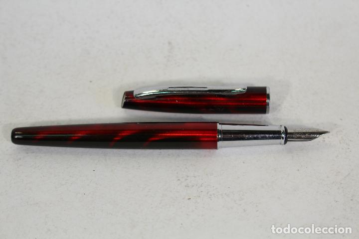 Plumas estilogr&aacute;ficas antiguas: pluma plumin 14k - Foto 2
