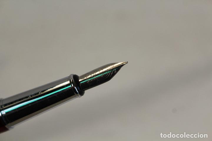 Plumas estilogr&aacute;ficas antiguas: pluma plumin 14k - Foto 5