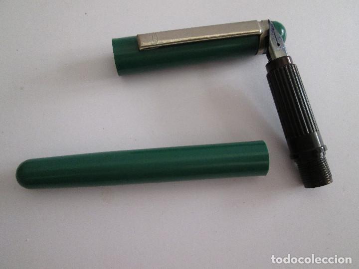 Plumas estilogr&aacute;ficas antiguas: PLUMA ESTILOGRAFICA WALKER - VERDE - - Foto 4