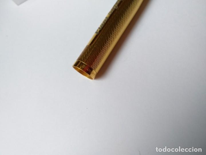 Plumas estilogr&aacute;ficas antiguas: Pluma Elysee chapada en oro made in Germany.Como nueva sin usar. - Foto 8