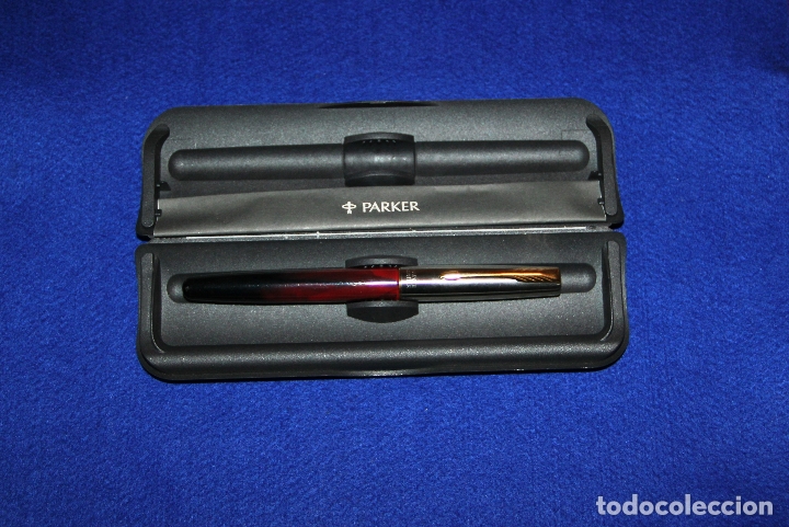 Stylo Plume Parker Frontier Noir Mat Avec Bordure Dorée - Encre Bleue - Neuf Avec étiquettes