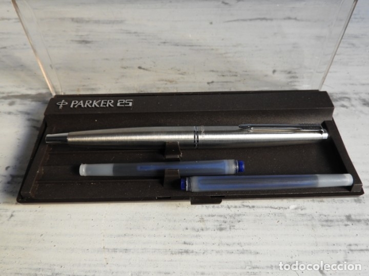 Plumas estilogr&aacute;ficas antiguas: PLUMA PARKER A ESTRENAR EN COLOR PLATA - Foto 6