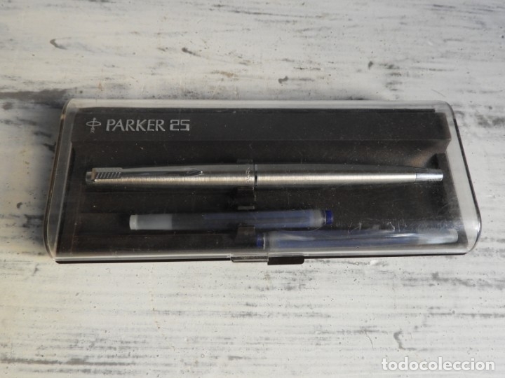 Plumas estilogr&aacute;ficas antiguas: PLUMA PARKER A ESTRENAR EN COLOR PLATA - Foto 7