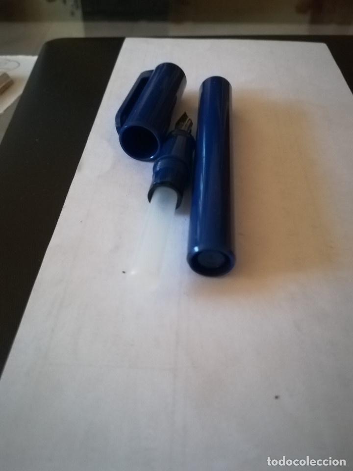 Plumas estilogr&aacute;ficas antiguas: PLUMA INOXCROM IRIDIUM AZUL - Foto 3