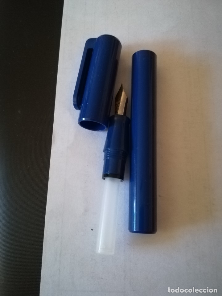 Plumas estilogr&aacute;ficas antiguas: PLUMA INOXCROM IRIDIUM AZUL - Foto 2
