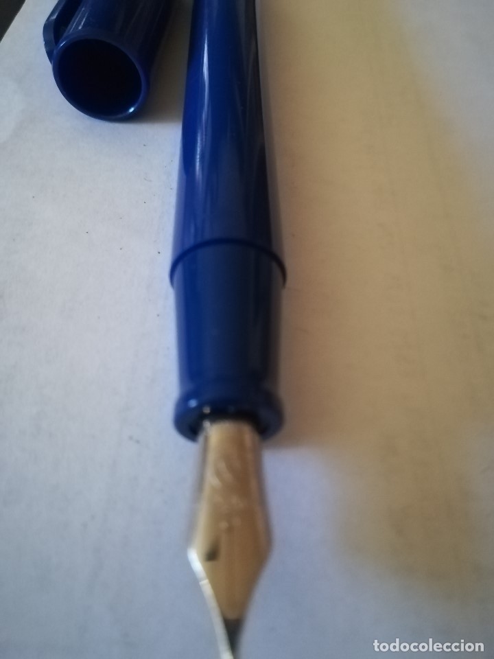 Plumas estilogr&aacute;ficas antiguas: PLUMA INOXCROM IRIDIUM AZUL