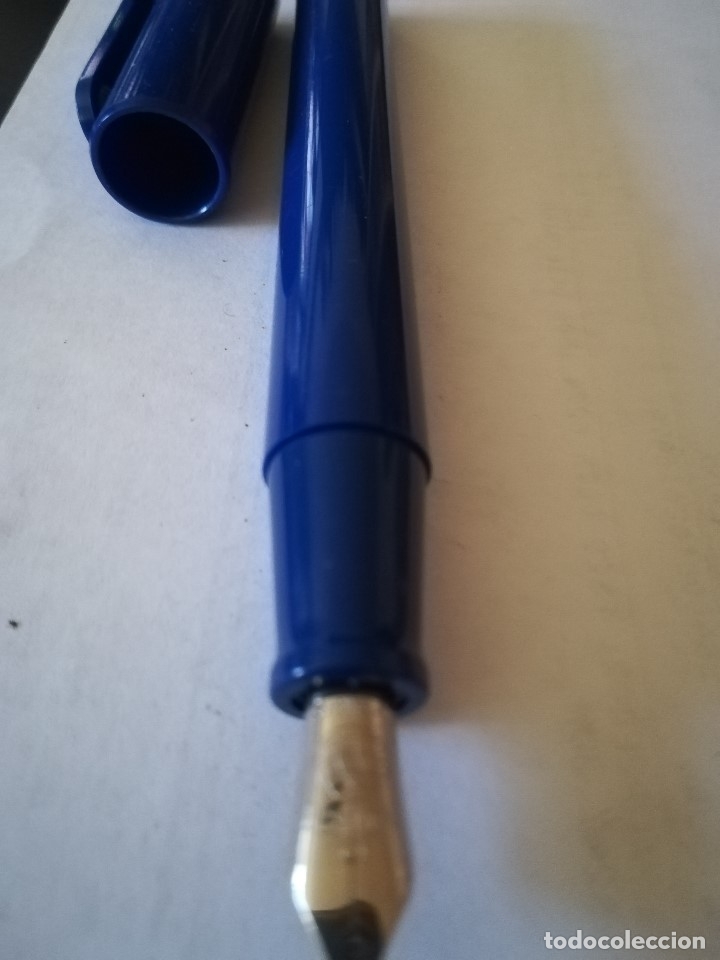 Plumas estilogr&aacute;ficas antiguas: PLUMA INOXCROM IRIDIUM AZUL - Foto 4