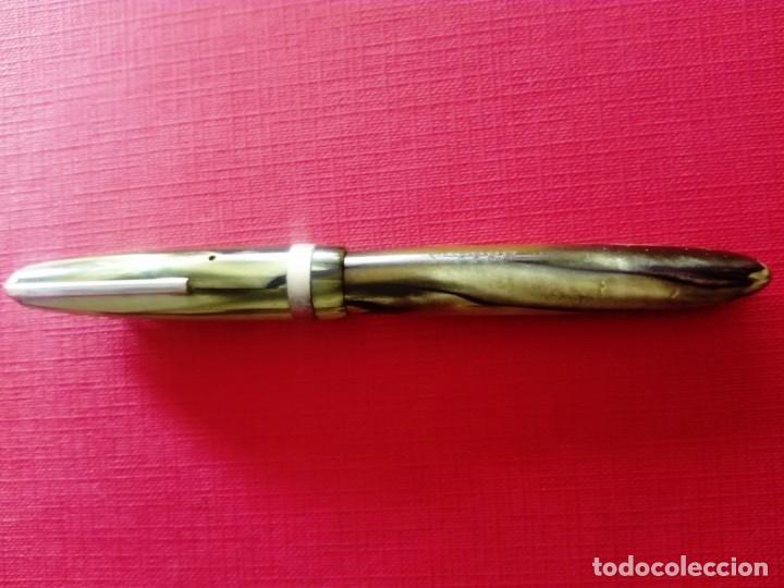 Plumas estilogr&aacute;ficas antiguas: Pluma estilogr&aacute;fica Soffer m&aacute;rmolada - Foto 1