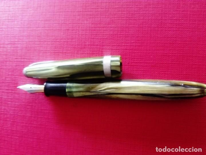 Plumas estilogr&aacute;ficas antiguas: Pluma estilogr&aacute;fica Soffer m&aacute;rmolada - Foto 5