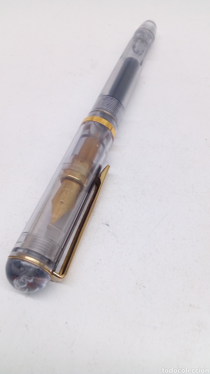 Penne stilografiche antiche: Pluma Marksman cuerpo transparente especial