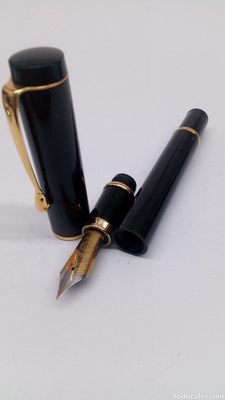 Stylos-plume anciens: Pluma gran calidad cuerpo lacado negro Germany