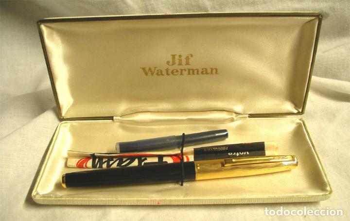Plumas estilogr&aacute;ficas antiguas: Waterman Jif placada en oro - Foto 2