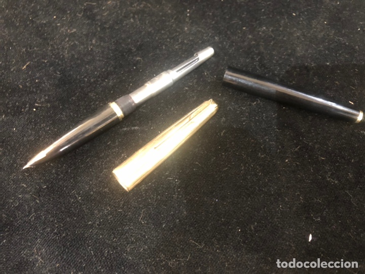 Plumas estilogr&aacute;ficas antiguas: Pluma parker 61 chapada oro 14 k - Foto 3