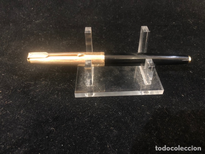 Plumas estilogr&aacute;ficas antiguas: Pluma parker 61 chapada oro 14 k - Foto 1