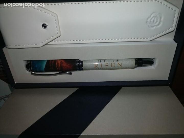 Alte F&uuml;llfederhalter: PLUMA ESTILOGR&Aacute;FICA - HI IS RISEN - RESUCIT&Oacute; -