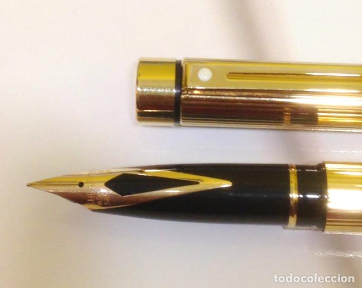 Plumas estilogr&aacute;ficas antiguas: Sheaffer Targa 1005 pluma 14 KT F - Foto 2