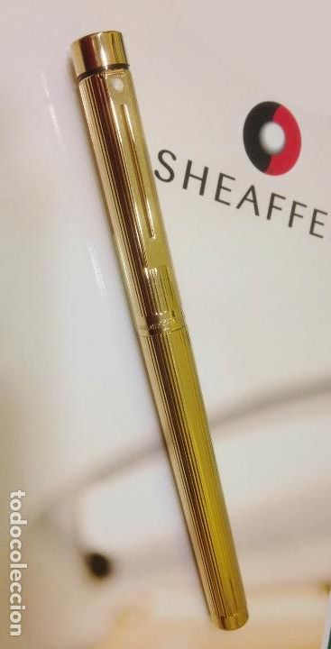 Plumas estilogr&aacute;ficas antiguas: Sheaffer Targa 1005 pluma 14 KT F - Foto 1