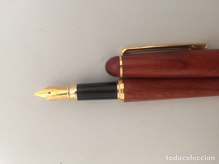 Plumas estilogr&aacute;ficas antiguas: Pluma de madera - Foto 2