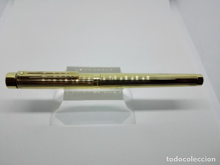 Plumas estilogr&aacute;ficas antiguas: SHEAFFER TARGA GOLD PLATED 1005 14KT - Foto 4