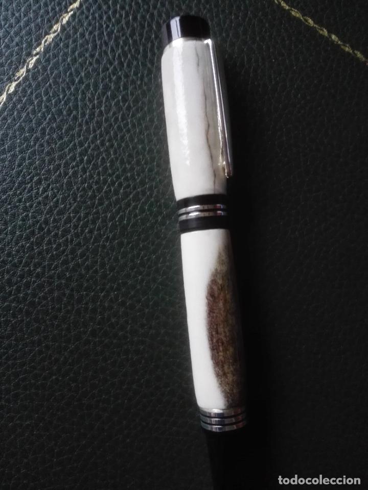 Plumas estilogr&aacute;ficas antiguas: PLUMA ESTILOGRAFICA DE ASTA VENADO - Foto 2
