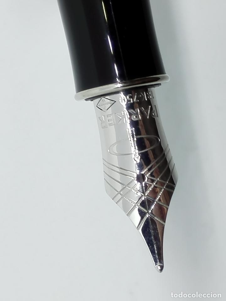 Plumas estilogr&aacute;ficas antiguas: PARKER SONNET PLATA MACIZA 18 KT - Foto 3