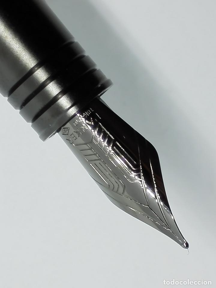 Plumas estilogr&aacute;ficas antiguas: Parker Premier Black Edition 18 KT - Foto 4
