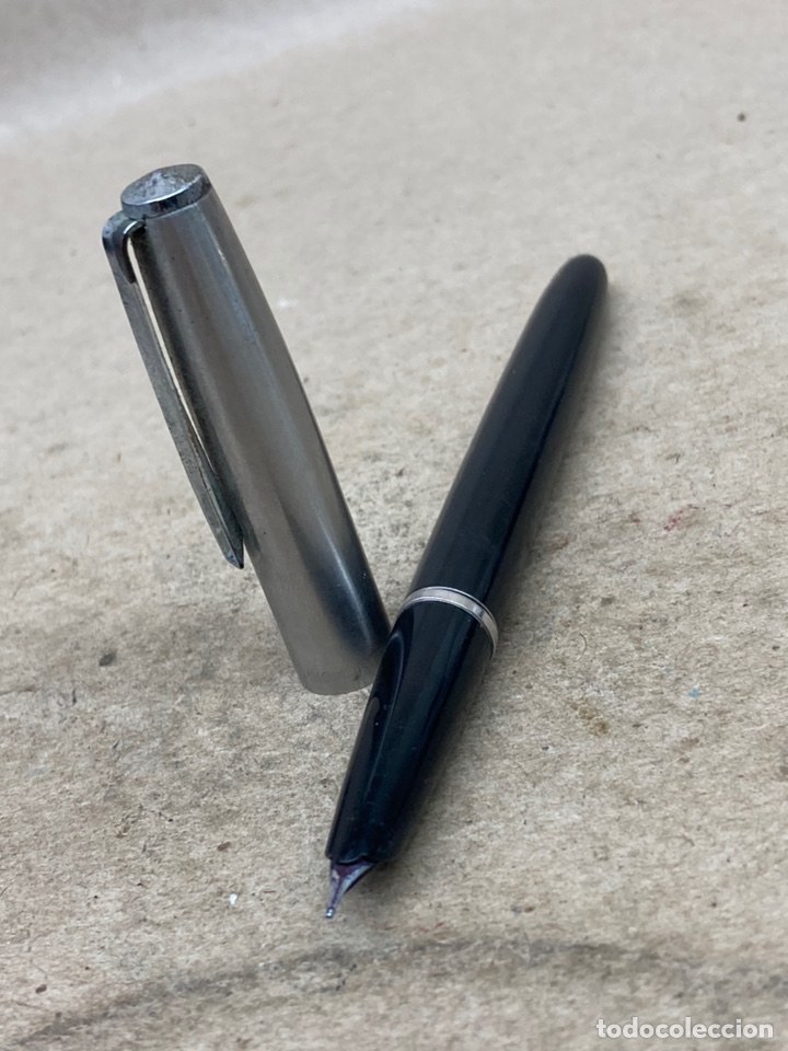 Stylos-plume anciens: Pluma Inoxcrom 55 cuerpo lacado negro