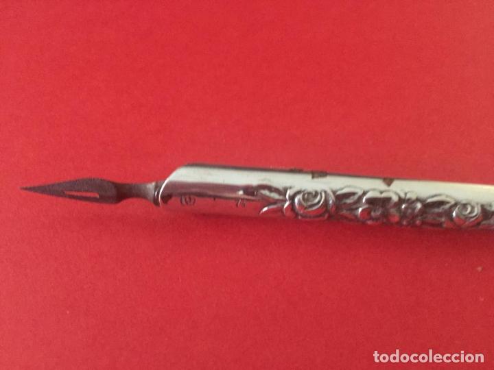 Plumas estilogr&aacute;ficas antiguas: ANTIGUA PLUMA DE PLATA - Foto 2
