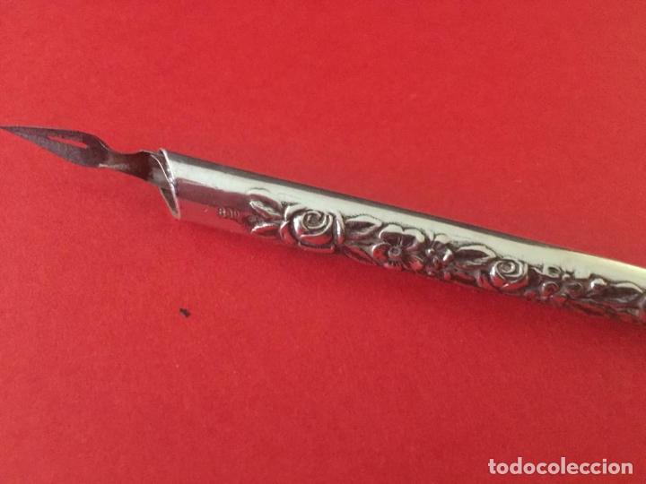 Plumas estilogr&aacute;ficas antiguas: ANTIGUA PLUMA DE PLATA - Foto 3