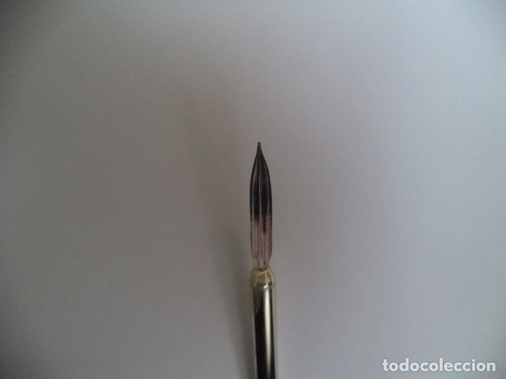 Plumas estilogr&aacute;ficas antiguas: Pluma con plumilla de cristal. - Foto 2