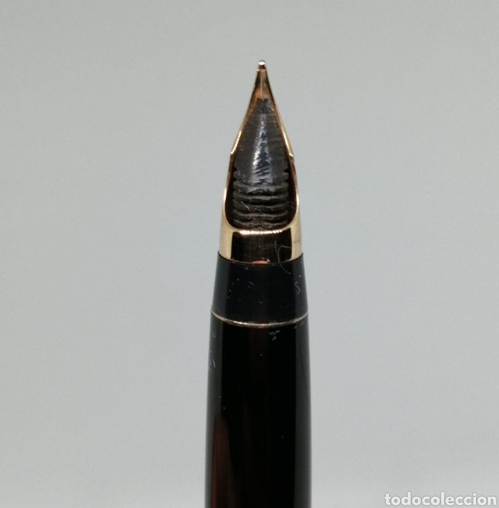 Plumas estilogr&aacute;ficas antiguas: Conjunto Sheaffer cuerpo y capuch&oacute;n dorado - Foto 7