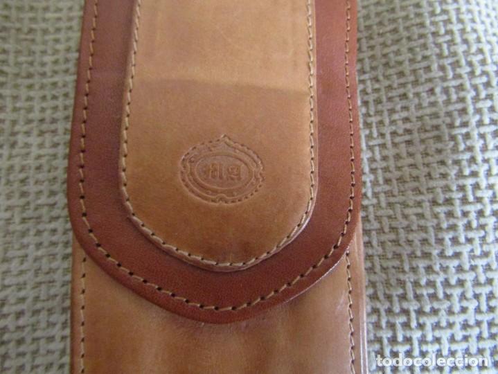 Plumas estilogr&aacute;ficas antiguas: Bolso Porta Plumas de Cuero - Foto 4