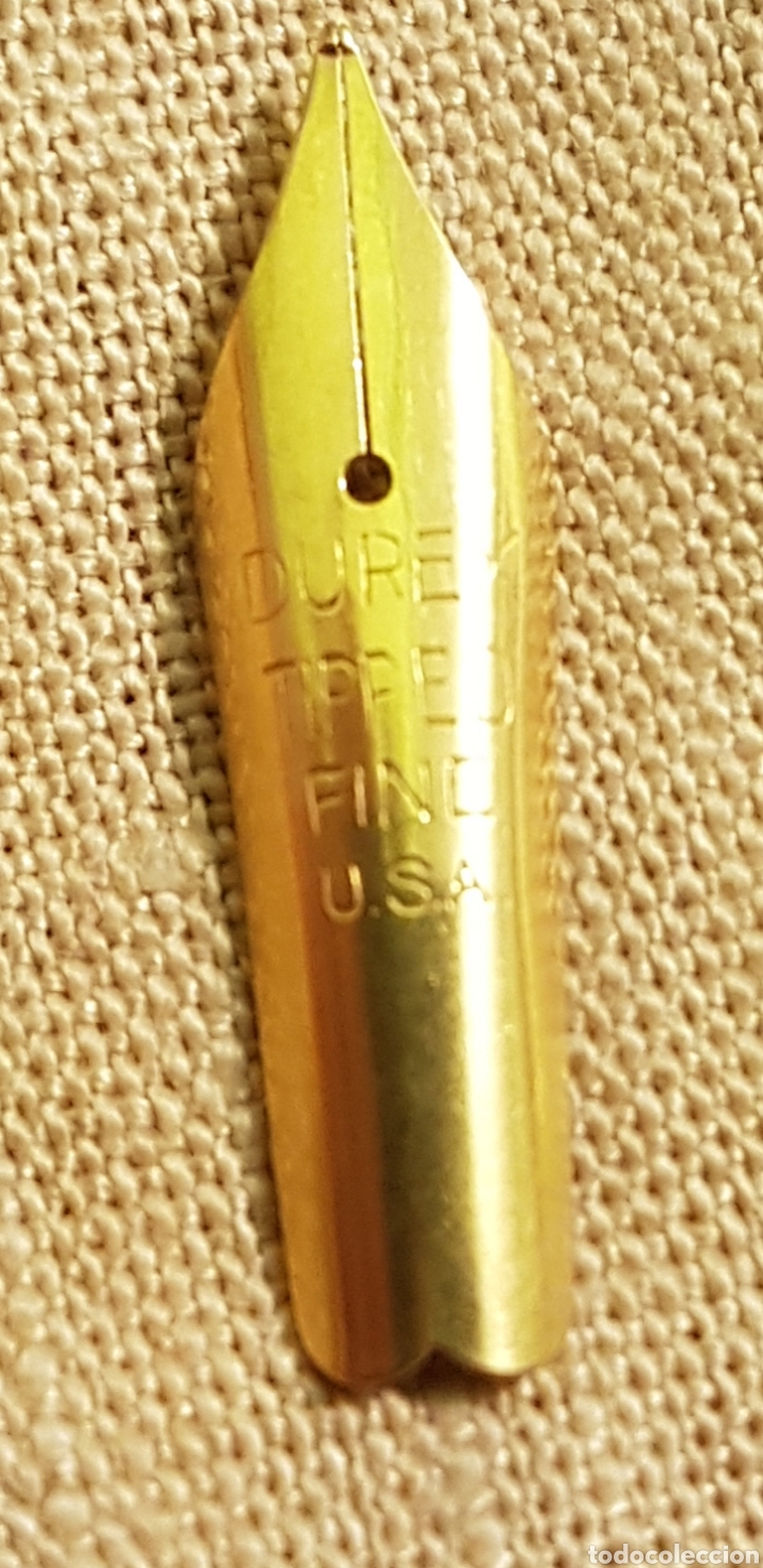 Plumas estilogr&aacute;ficas antiguas: Plumin de oro Durex tipped fine U.S.A - Foto 1