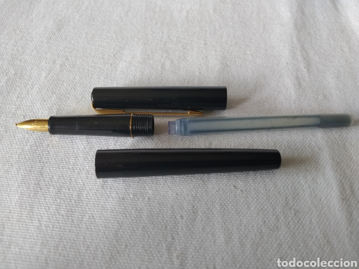 Plumas estilogr&aacute;ficas antiguas: PLUMA PARKER LACADA EN NEGRO - Foto 6