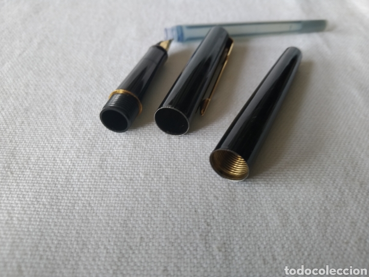 Plumas estilogr&aacute;ficas antiguas: PLUMA PARKER LACADA EN NEGRO - Foto 8