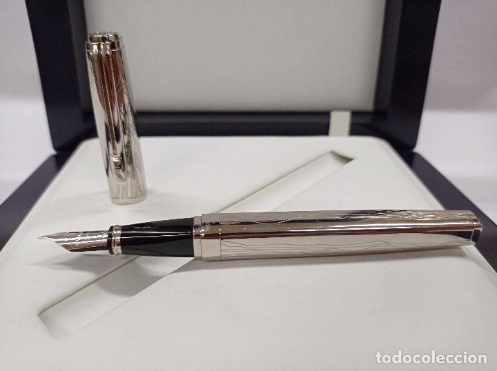 Plumas estilogr&aacute;ficas antiguas: WATERMAN EXCEPTION PLATA LEY - Foto 1