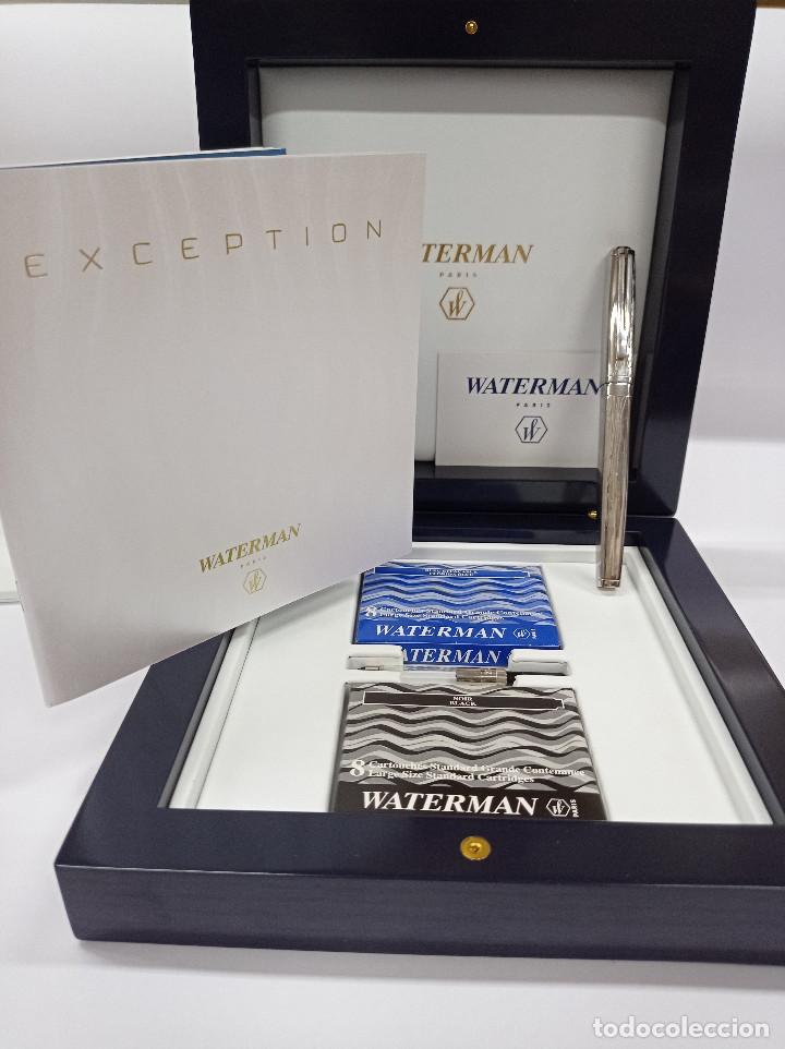 Plumas estilogr&aacute;ficas antiguas: WATERMAN EXCEPTION PLATA LEY - Foto 3